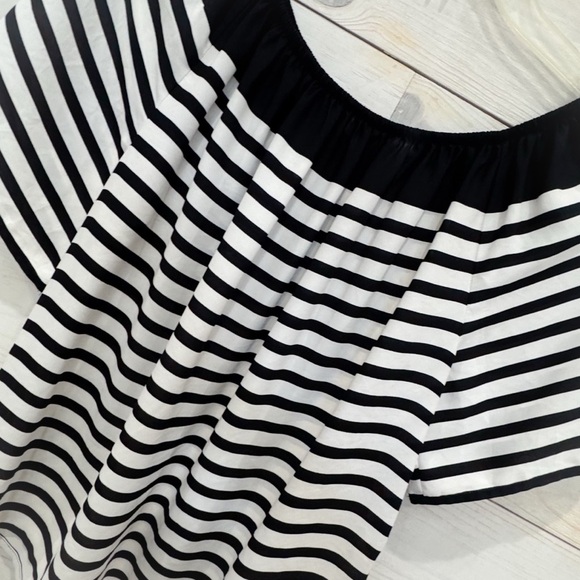 Loft flowy chiffon striped off shoulder top ❤️ - Picture 5 of 8